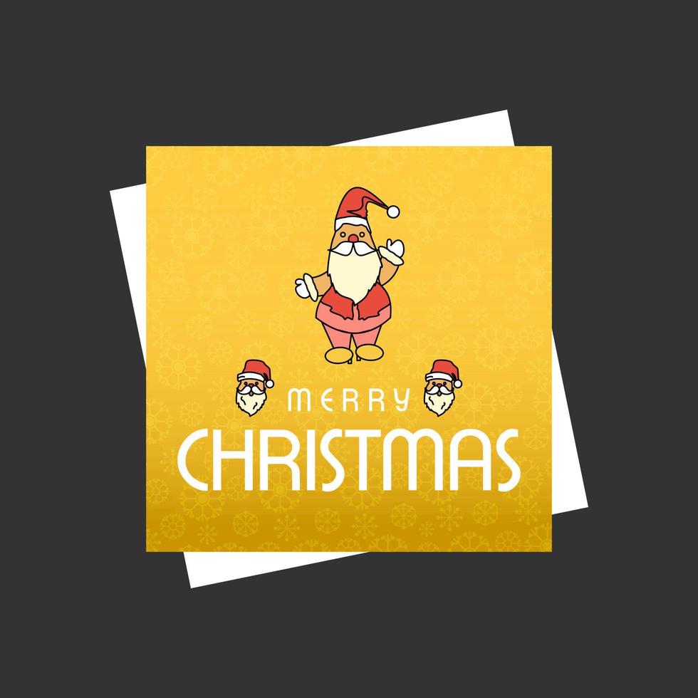 Natale carta design con elegante design e giallo sfondo vettore