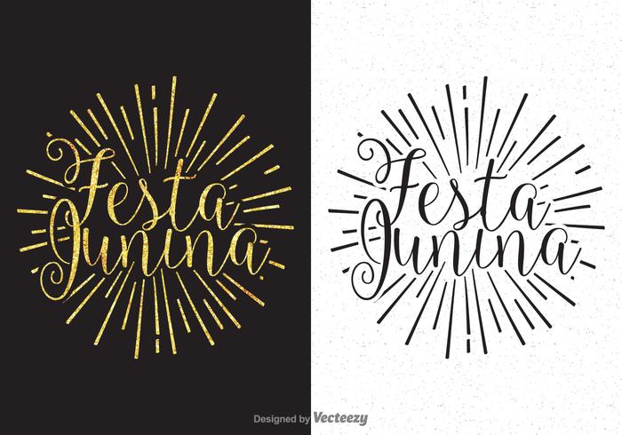 Vettore dell'iscrizione di Festa Junina Calligrafia