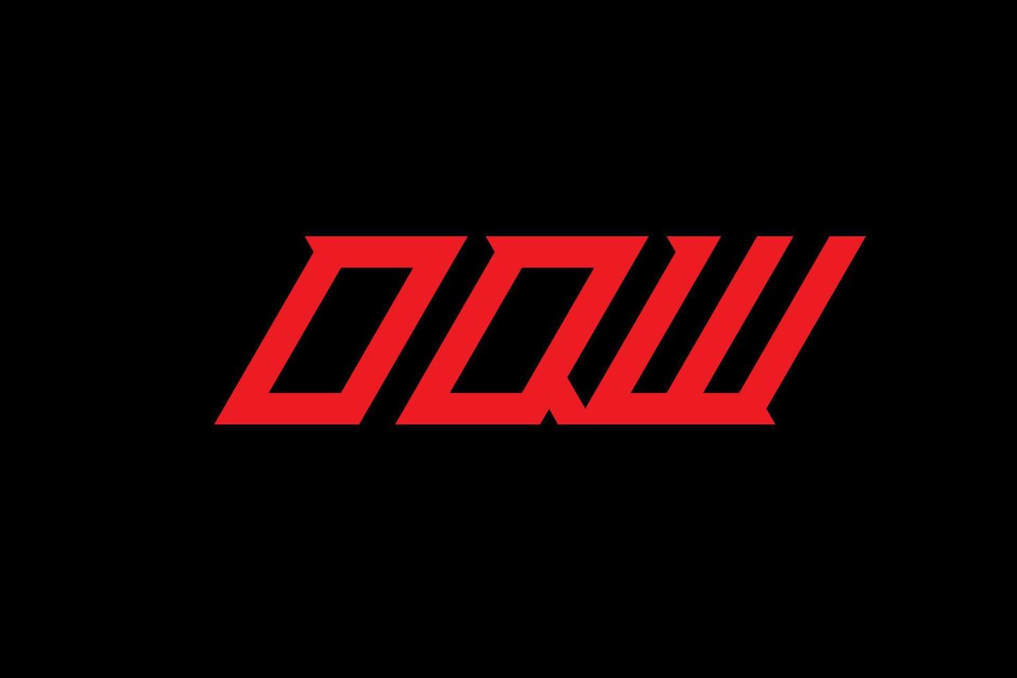 oqw lettera e alfabeto logo design vettore