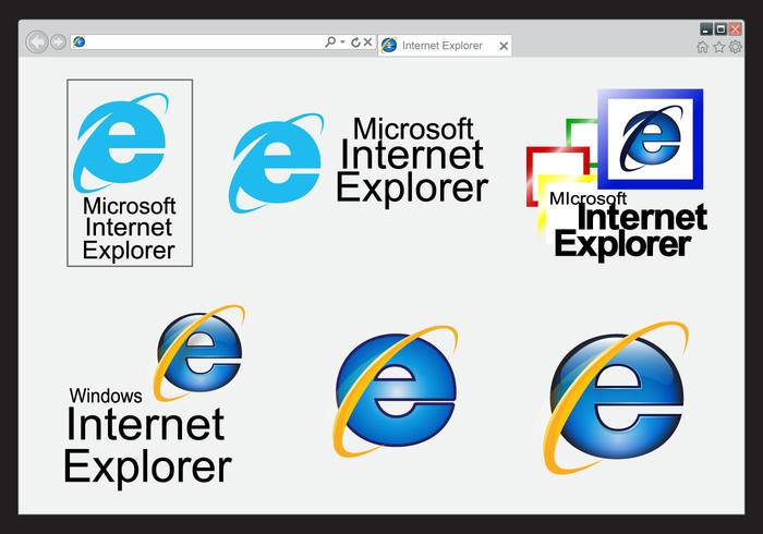 Icone del browser Internet Explorer vettore