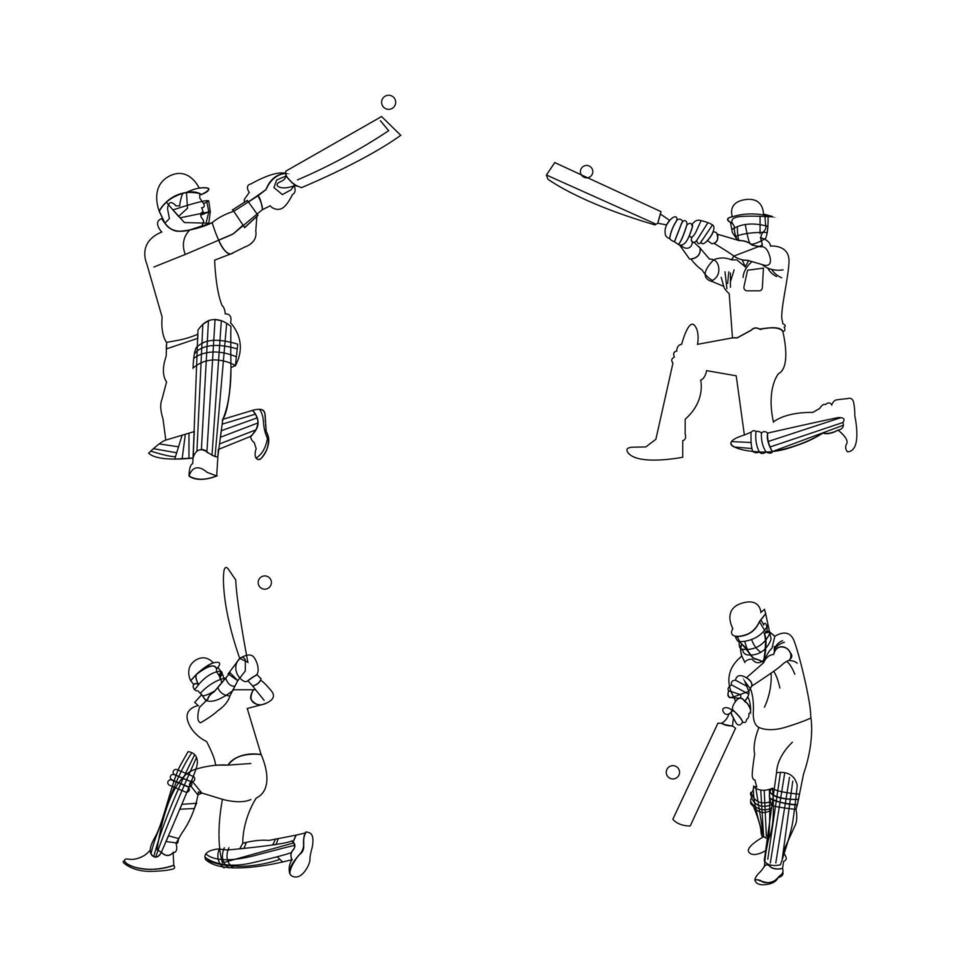 cricket pose icona cartello simbolo su bianca vettore