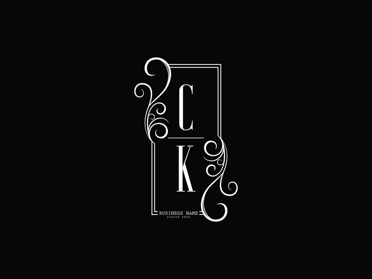 lettera ck lusso logo, premio ck kc logo icona design vettore