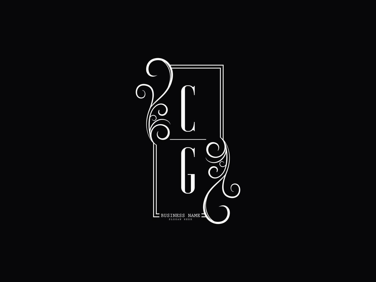 lettera cg lusso logo, premio cg gc logo icona design vettore