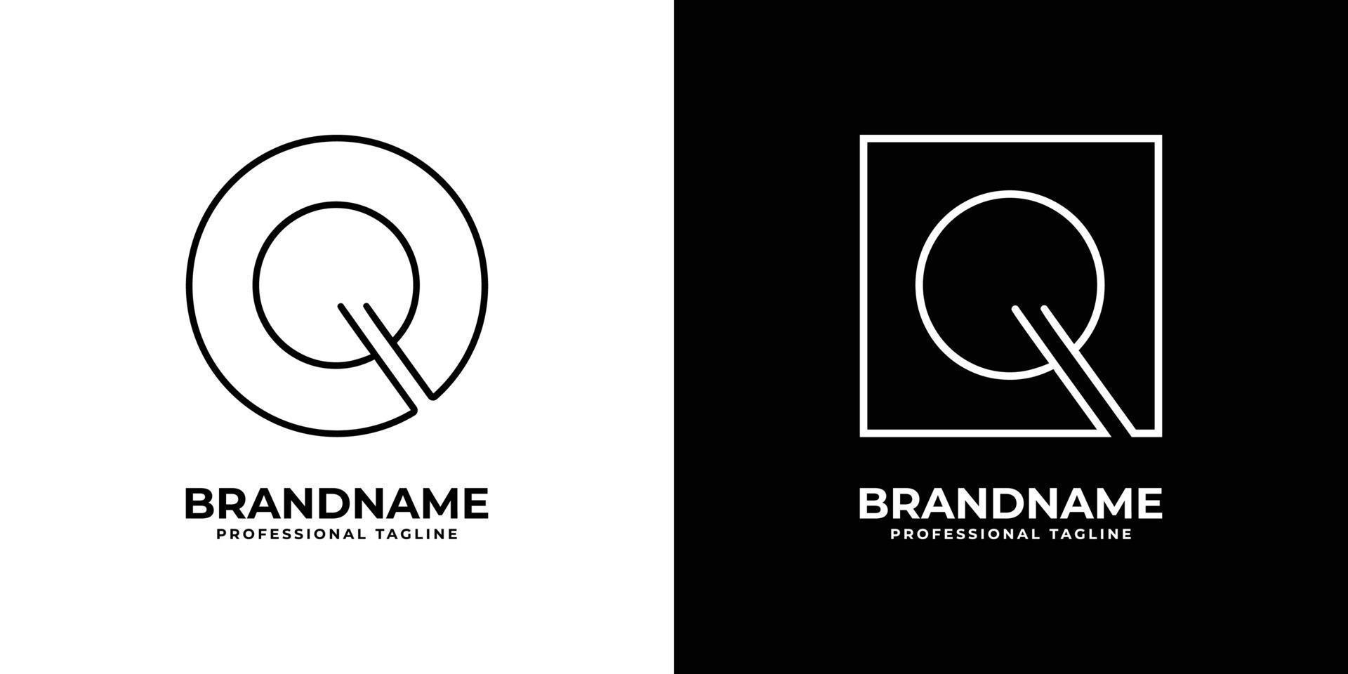 moderno lettera q cerchio logo, unico lettera q piazza logo. vettore