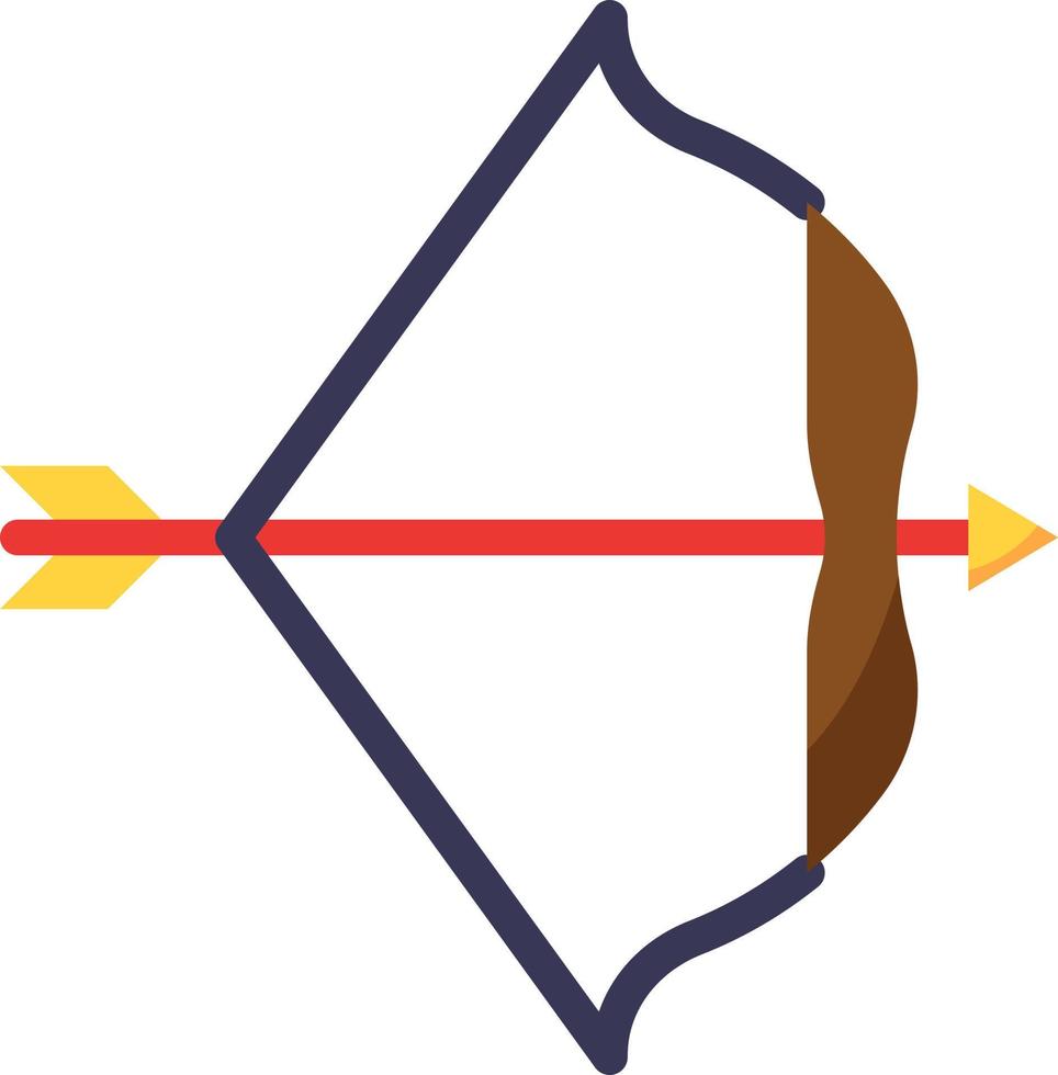 tiro con l'arco tiro arco freccia scopo - piatto icona vettore
