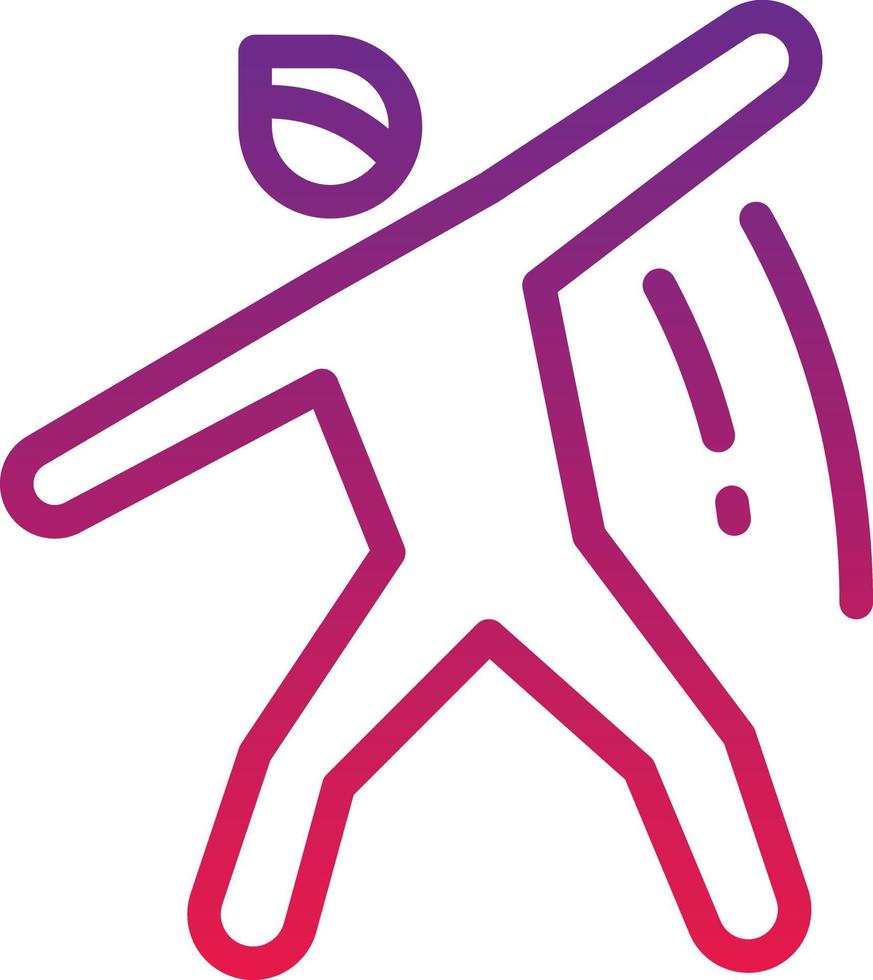 esercizio umano movimento danza - pendenza icona vettore