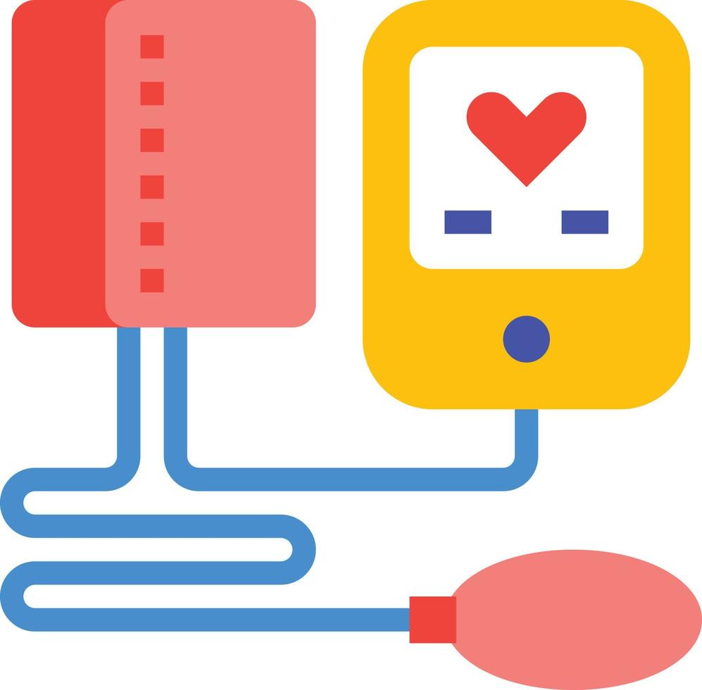 sangue pressione cuore assistenza sanitaria medico - piatto icona vettore
