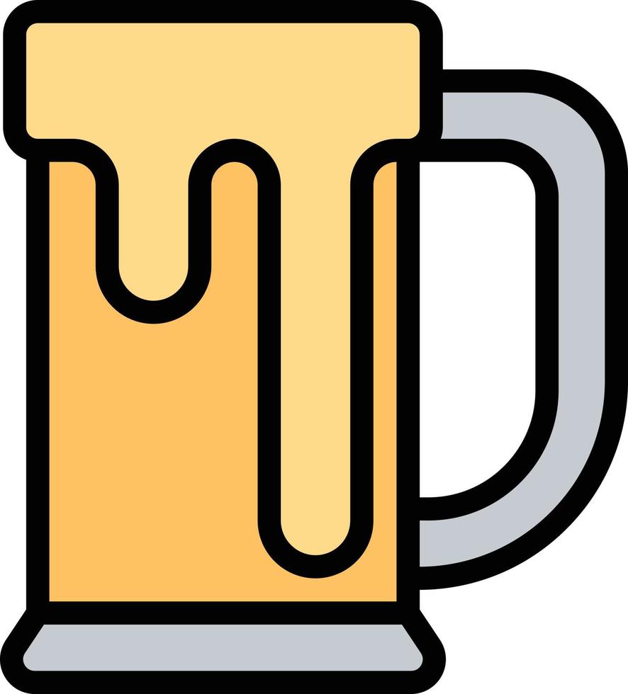birra alcool bicchiere festa bevanda - pieno schema icona vettore