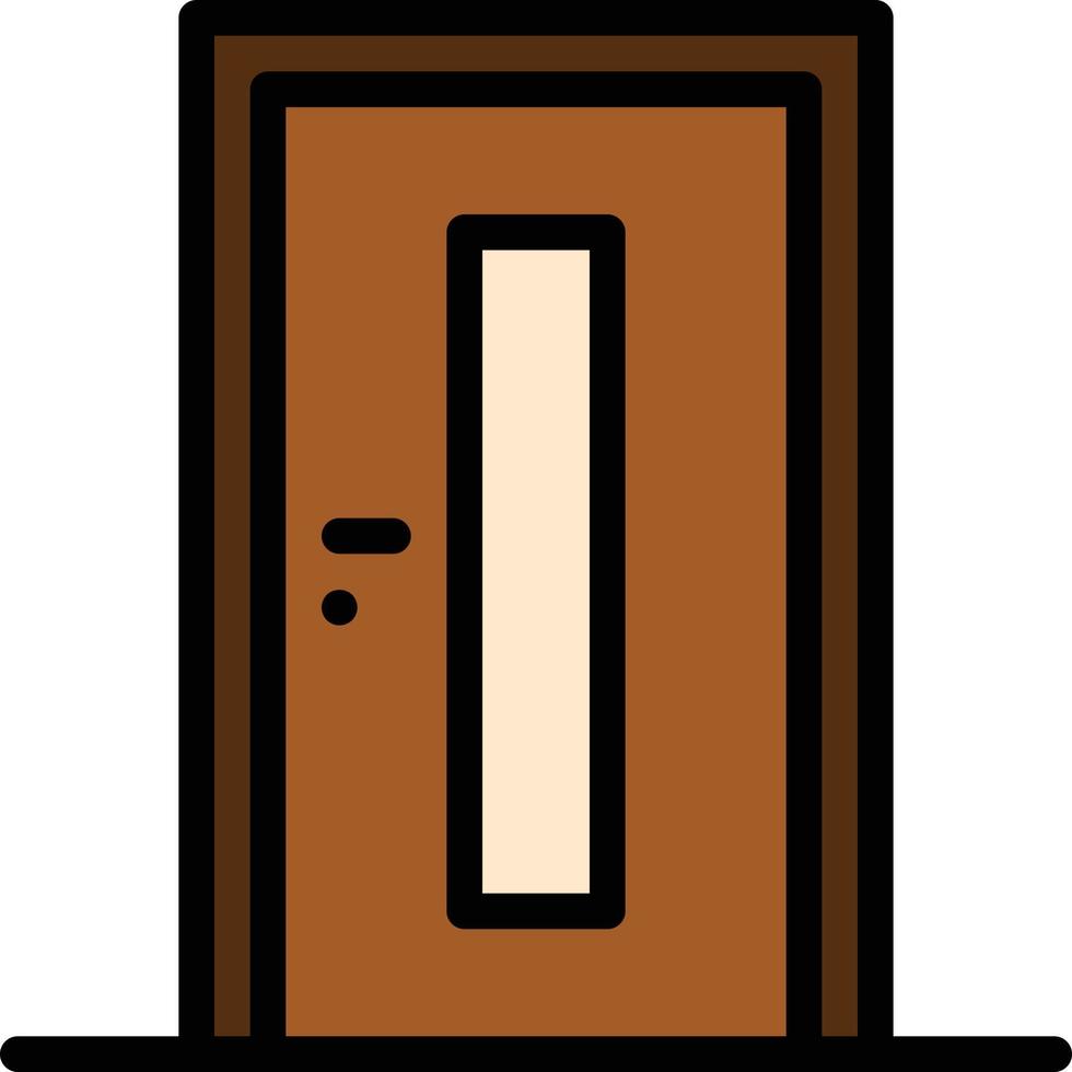 porta serratura vicino Aperto Casa - pieno schema icona vettore