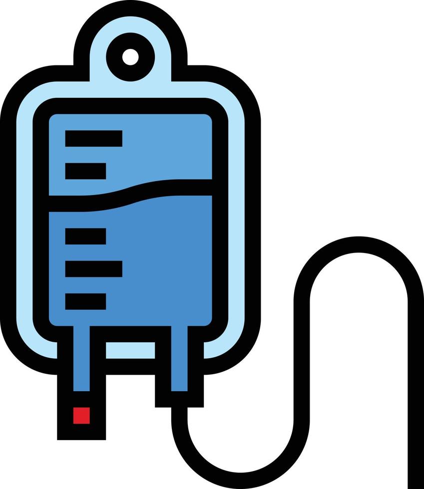 soluzione salina Borsa assistenza sanitaria medico - pieno schema icona vettore