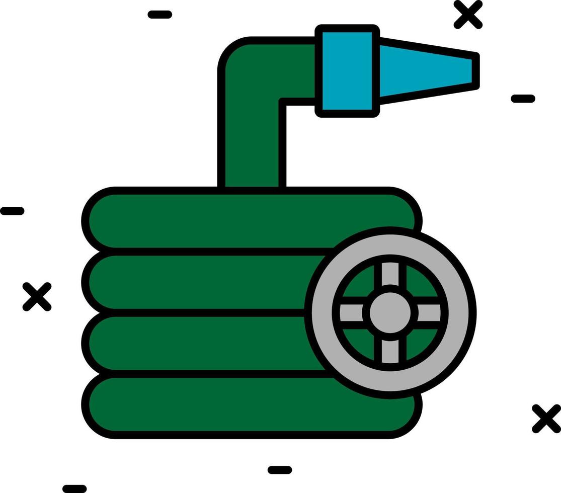 tubo flessibile, acqua, azienda agricola colore icona vettore