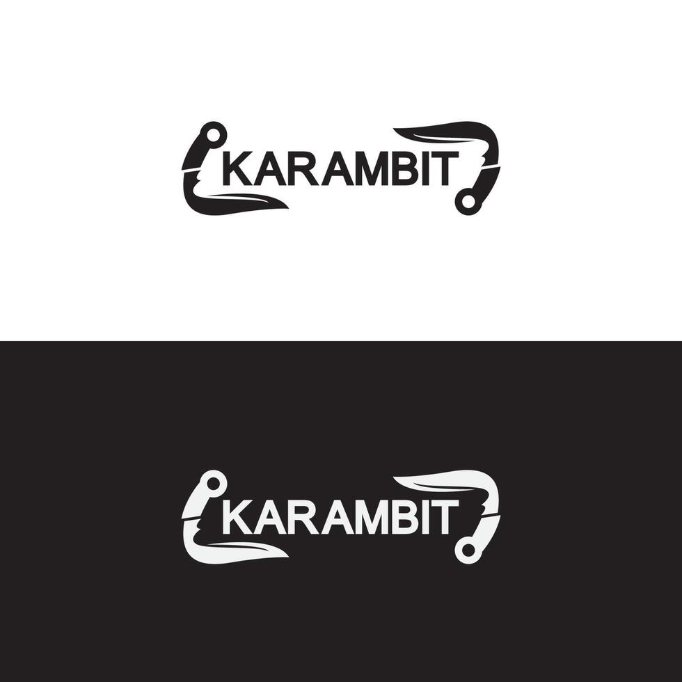 karambit coltello icona logo design vettore modello