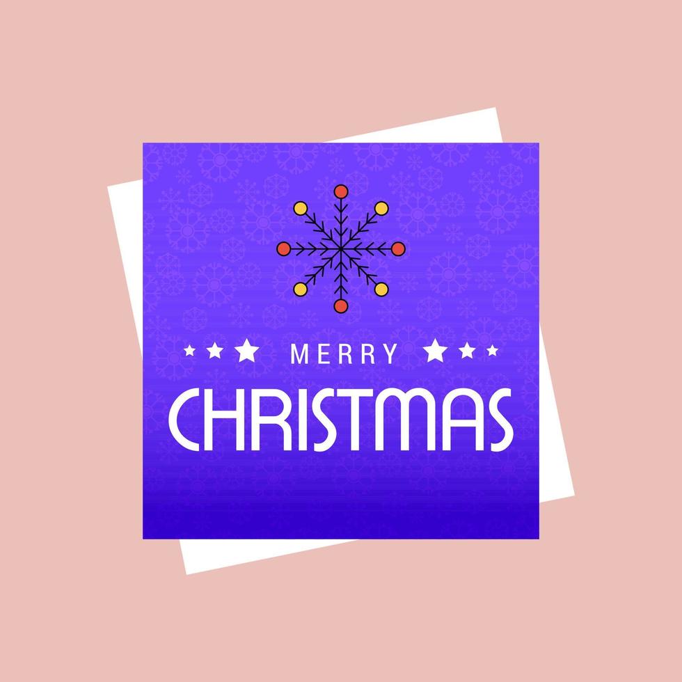 allegro Natale carta con creativo design e viola sfondo vettore