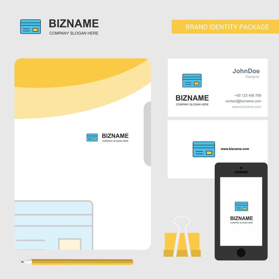 credito carta attività commerciale logo file copertina visitare carta e mobile App design vettore illustrazione