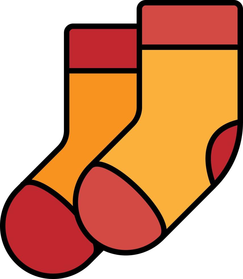 icona del colore dei calzini vettore