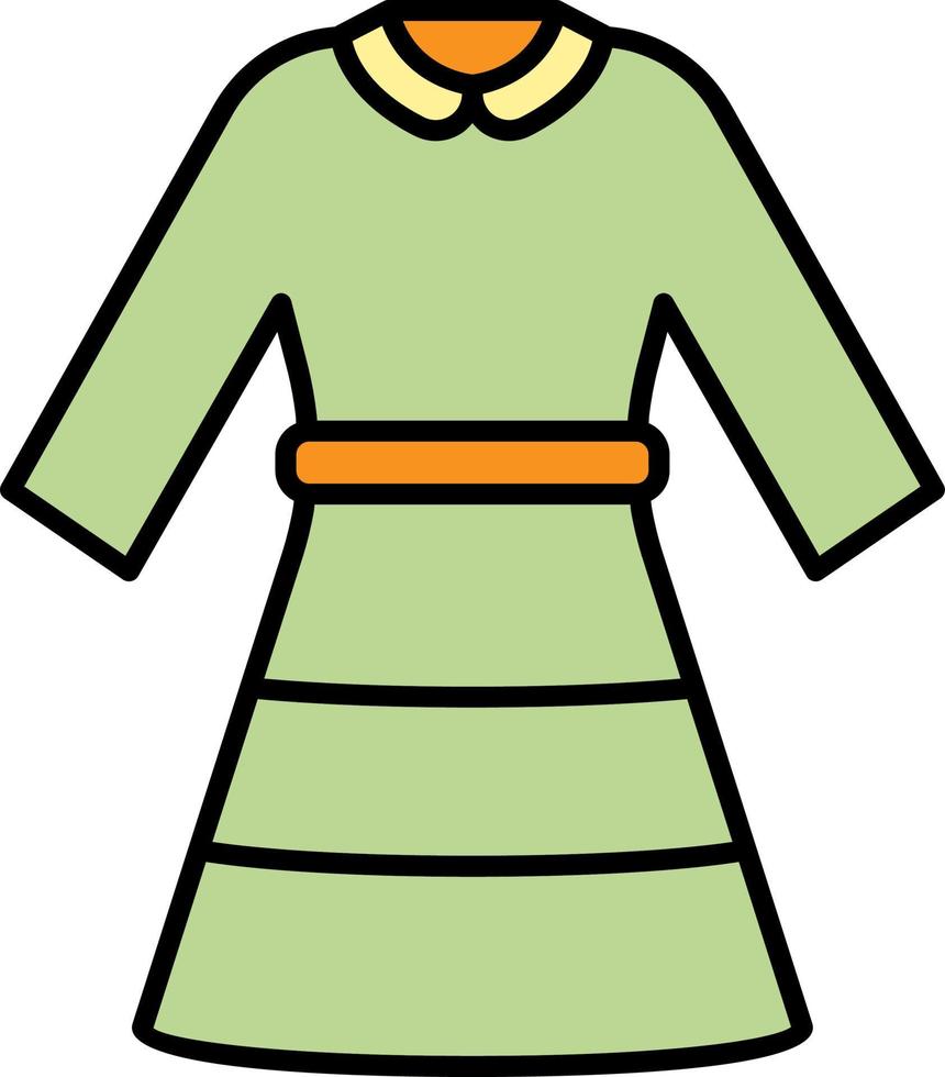 icona del colore del vestito vettore