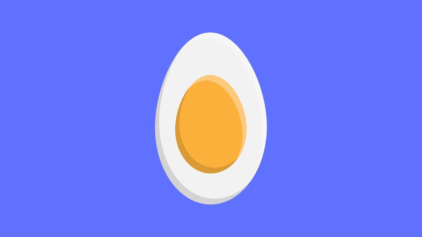 bollito uovo vettore design illustrazione isolato su blu sfondo