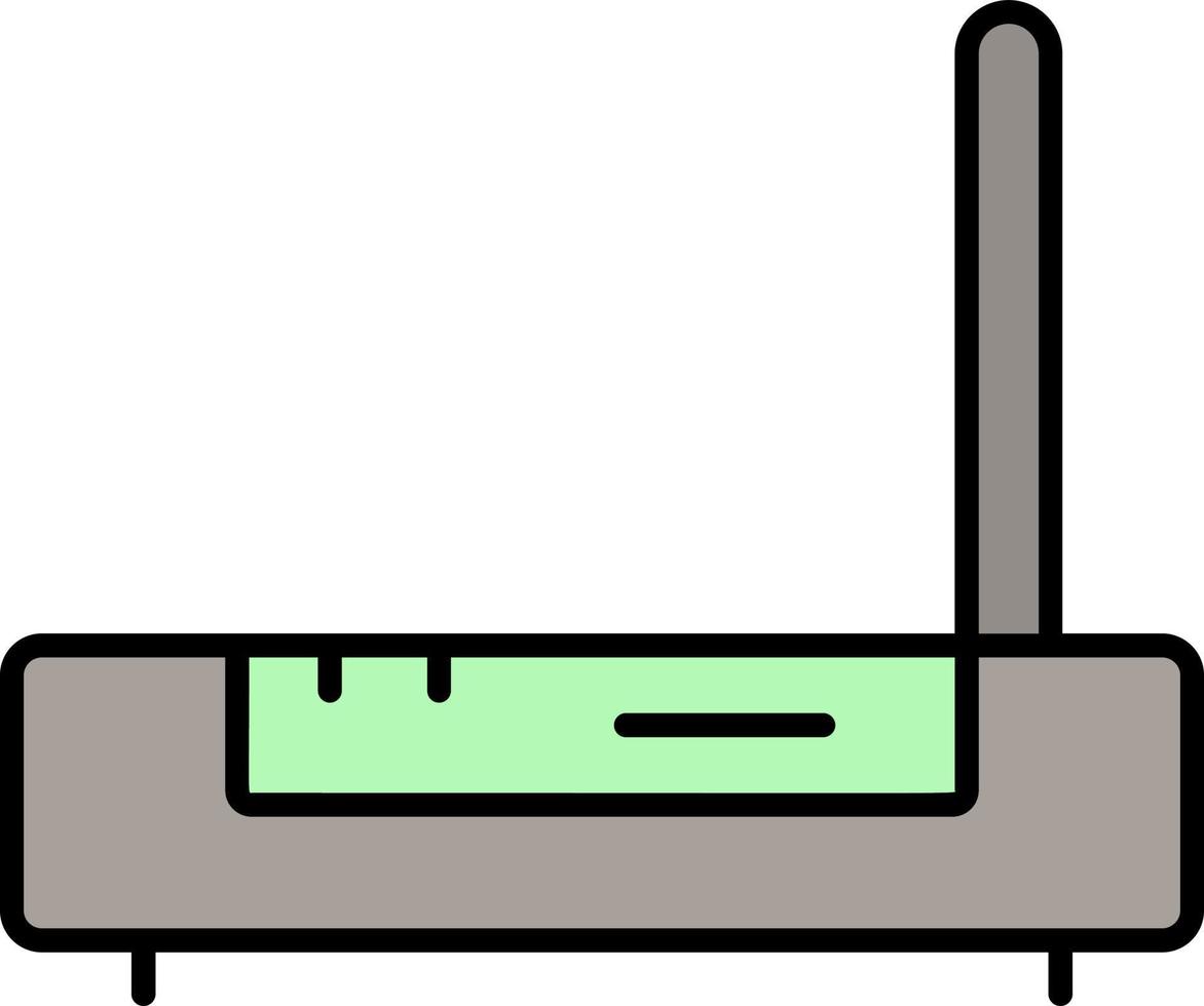 disegno, modem colore icona vettore