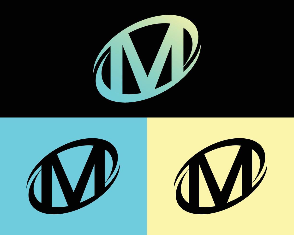 creativo lettera m logo design modello vettore