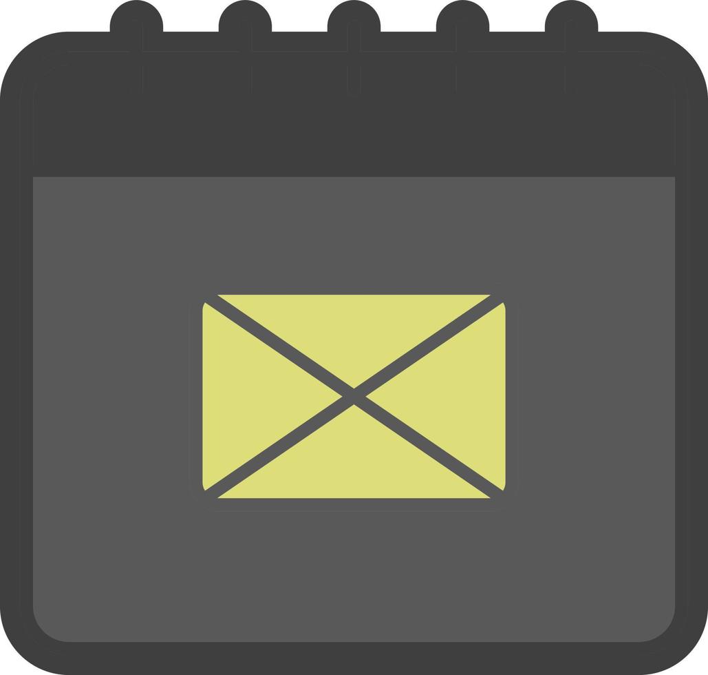 calendario, e-mail colore icona vettore