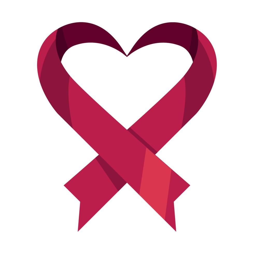 cuore AIDS nastro campagna vettore