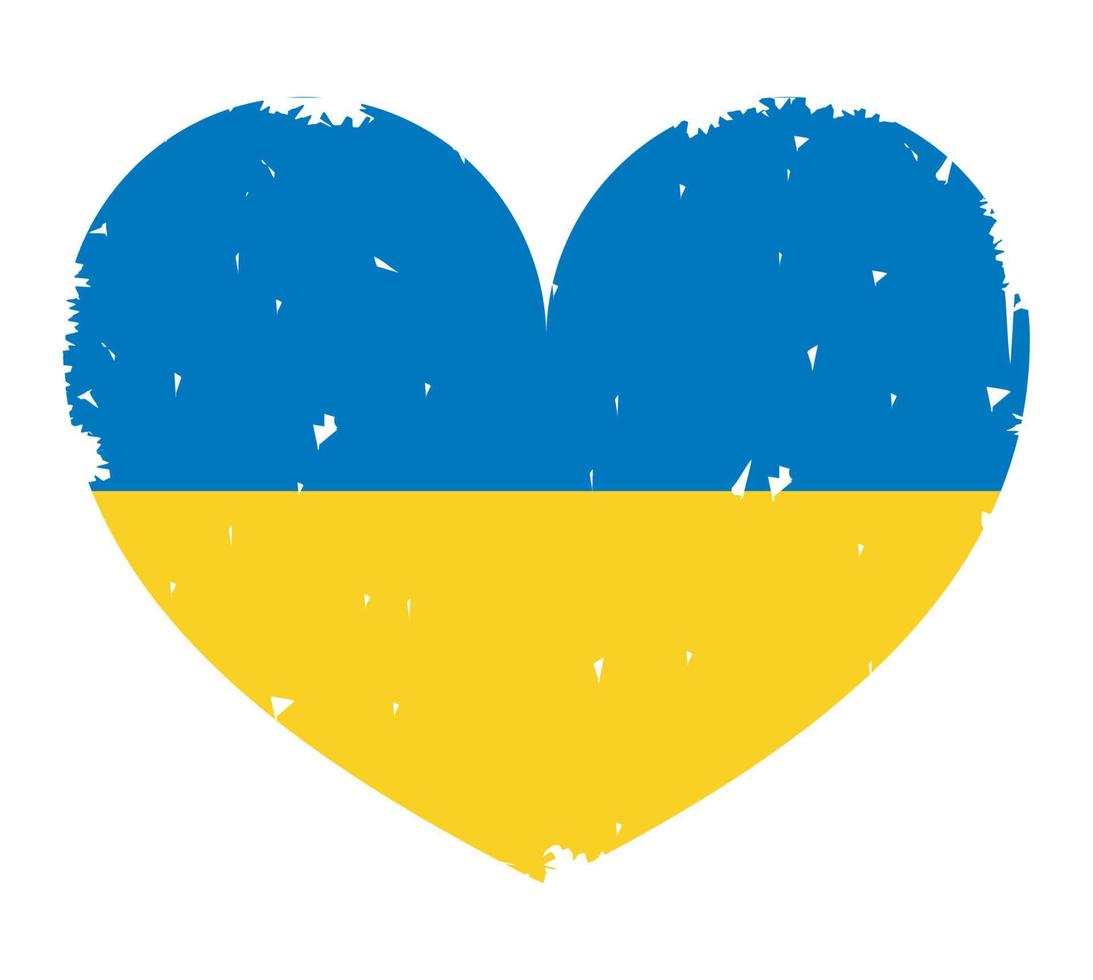 Ucraina bandiera nel cuore vettore