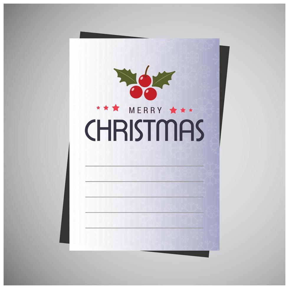 Natale saluti carta design con bianca sfondo vettore