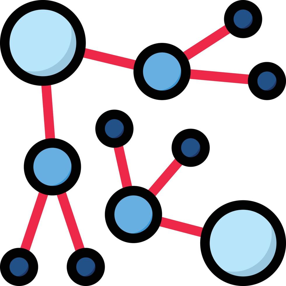 connessione gruppo livellamento diffusione - pieno schema icona vettore