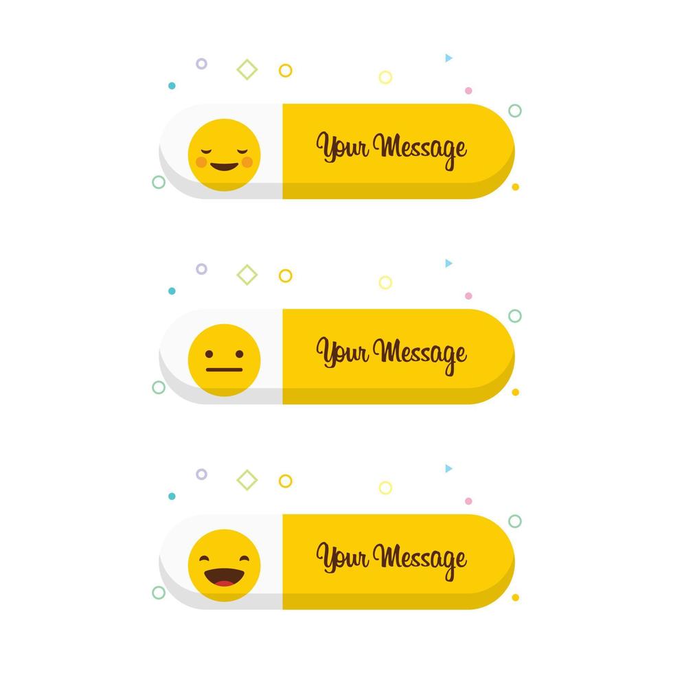 emoji con il tuo Messaggio design vettore