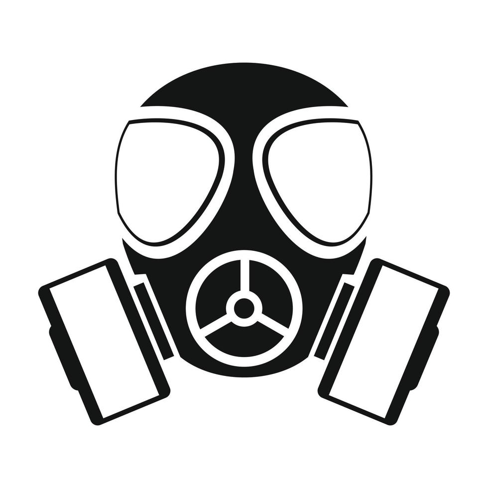 gas maschera semplice icona vettore