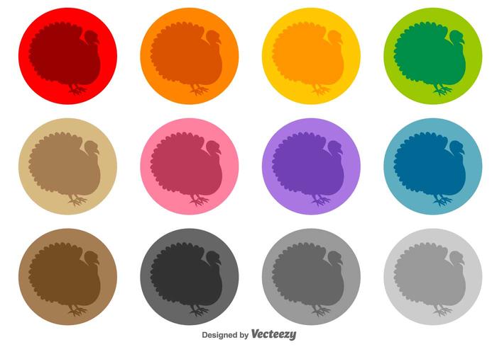 Distintivi di vettore di Turchia selvaggia