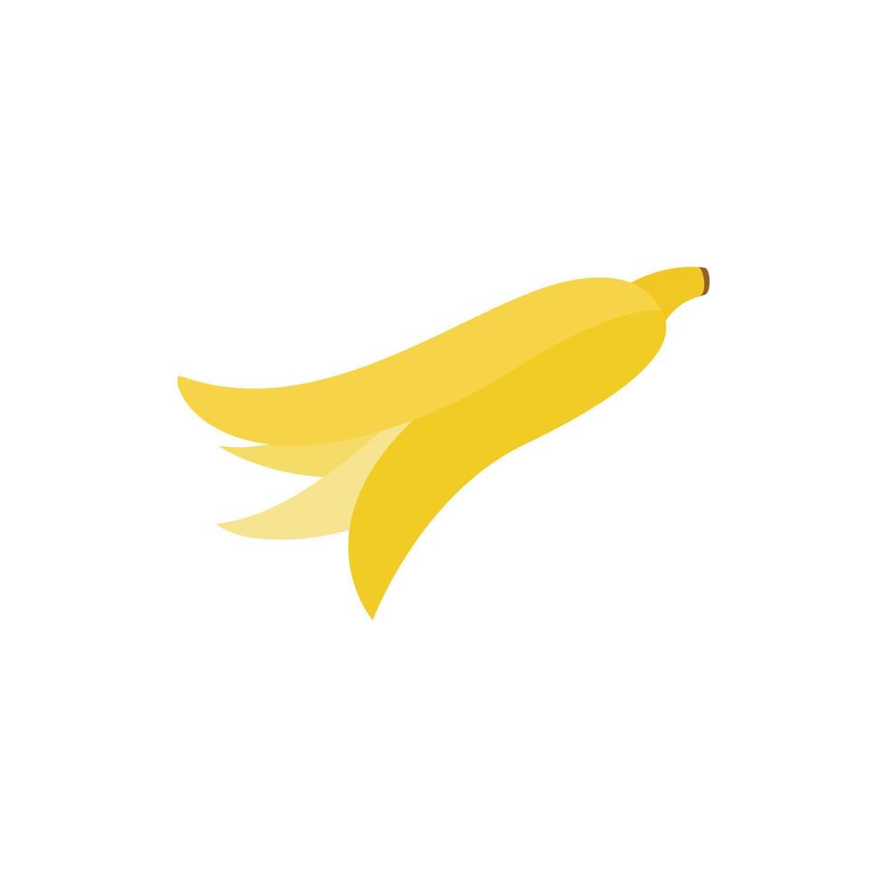 Banana sbucciare icona, isometrico 3d stile vettore