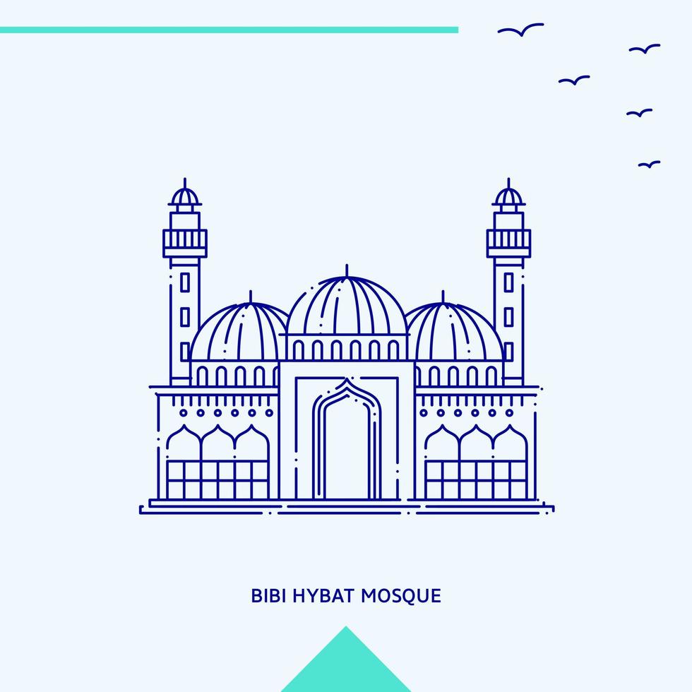 bibi hybat moschea orizzonte vettore illustrazione