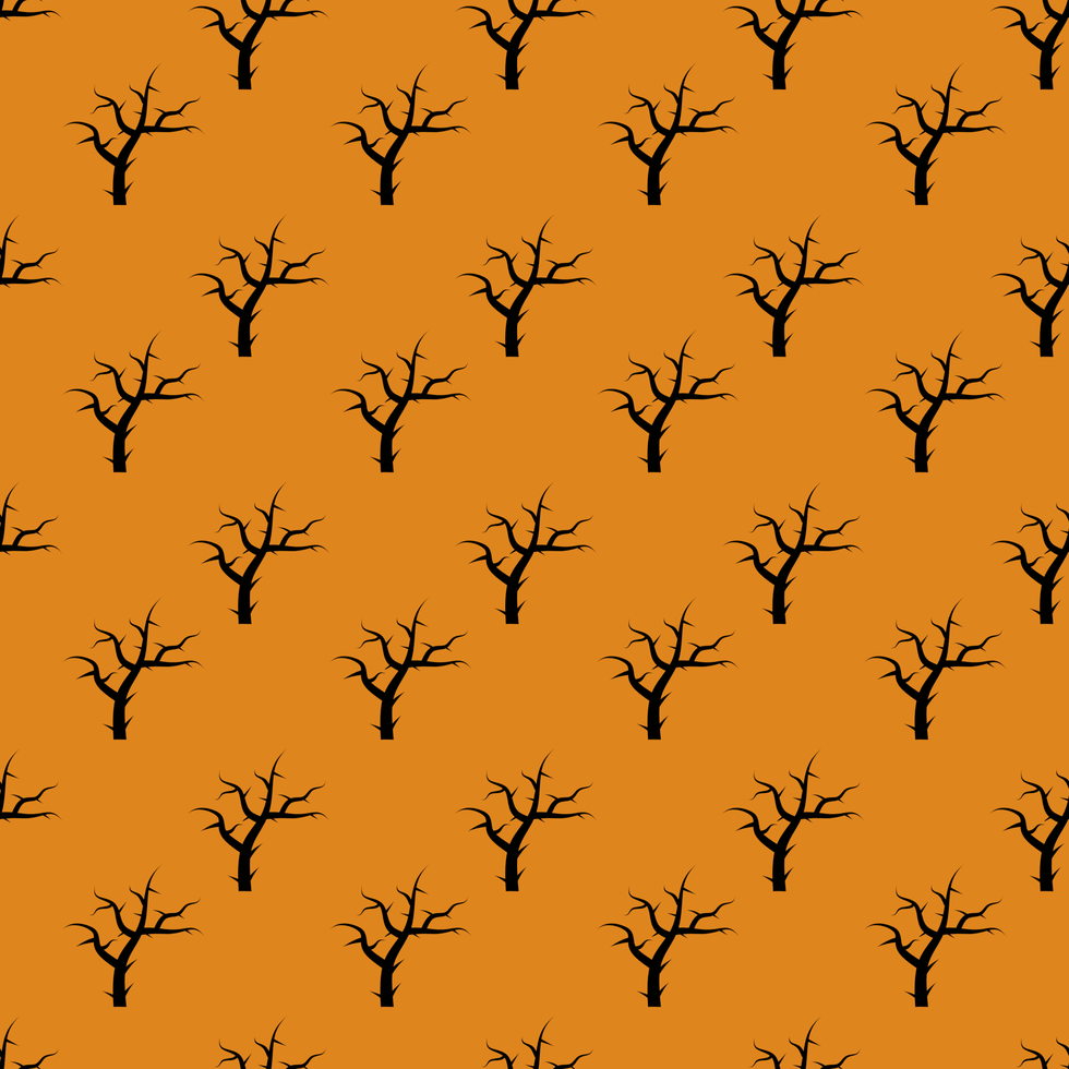 alberi sagome seamless pattern vettore