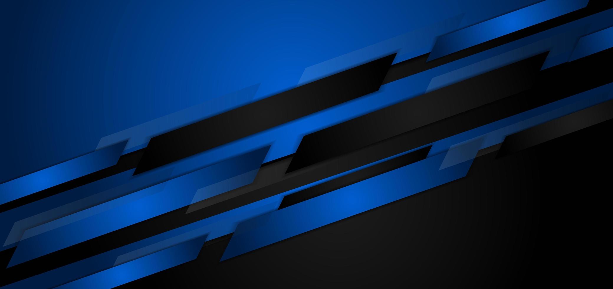sfondo astratto di forme ad angolo blu e nero vettore