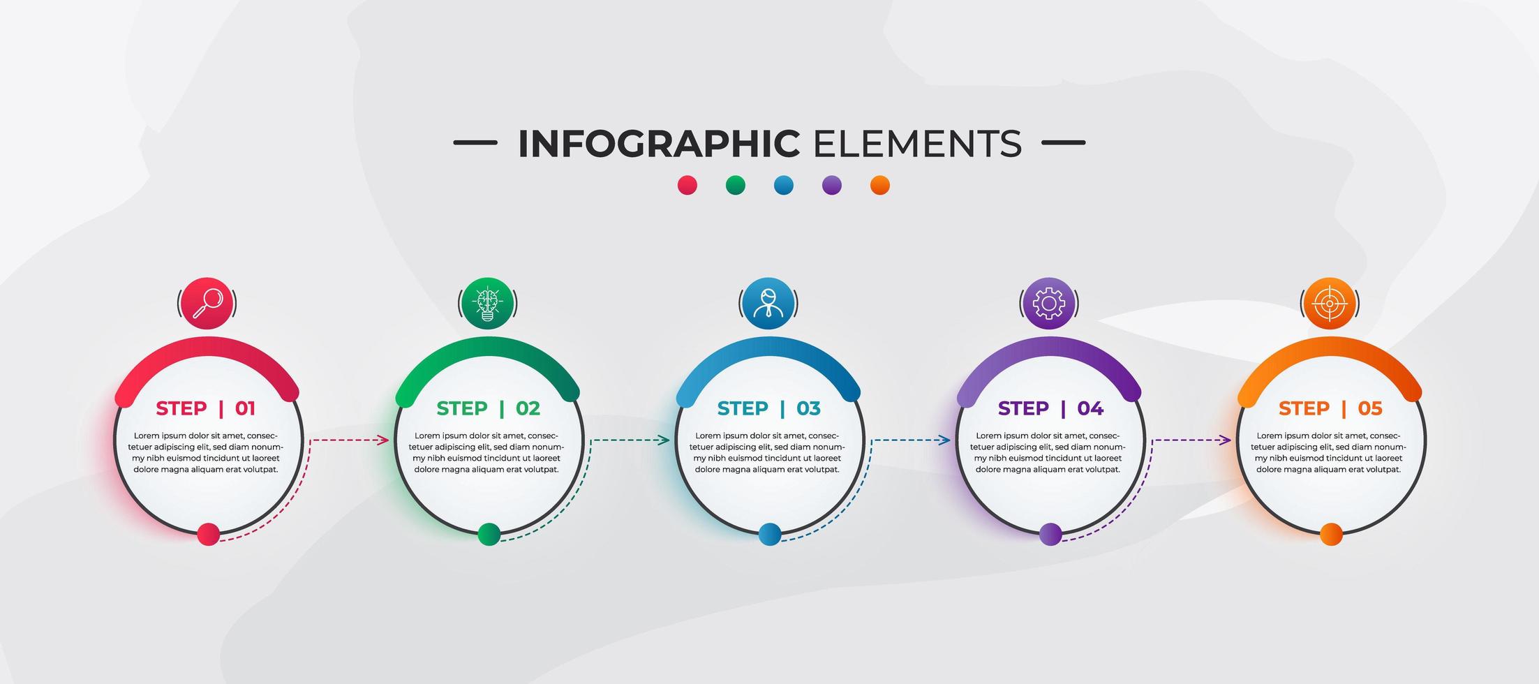 colorati elementi infographic circolari per il business vettore