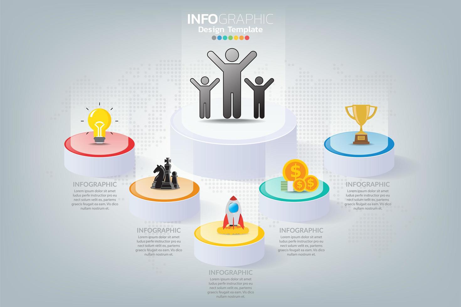 come infografica di affari di successo vettore