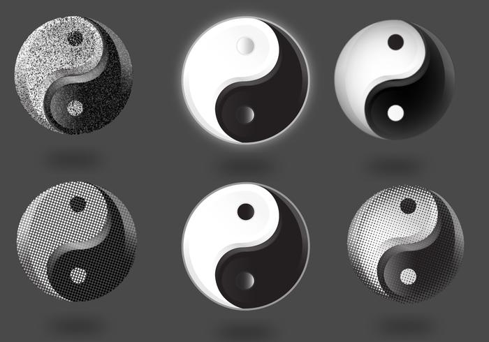 Set di simboli Tai Chi vettore