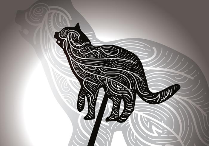 Illustrazione di vettore di Cat Shadow Puppet gratuito