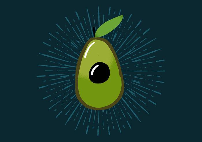 Avocado radiante vettore