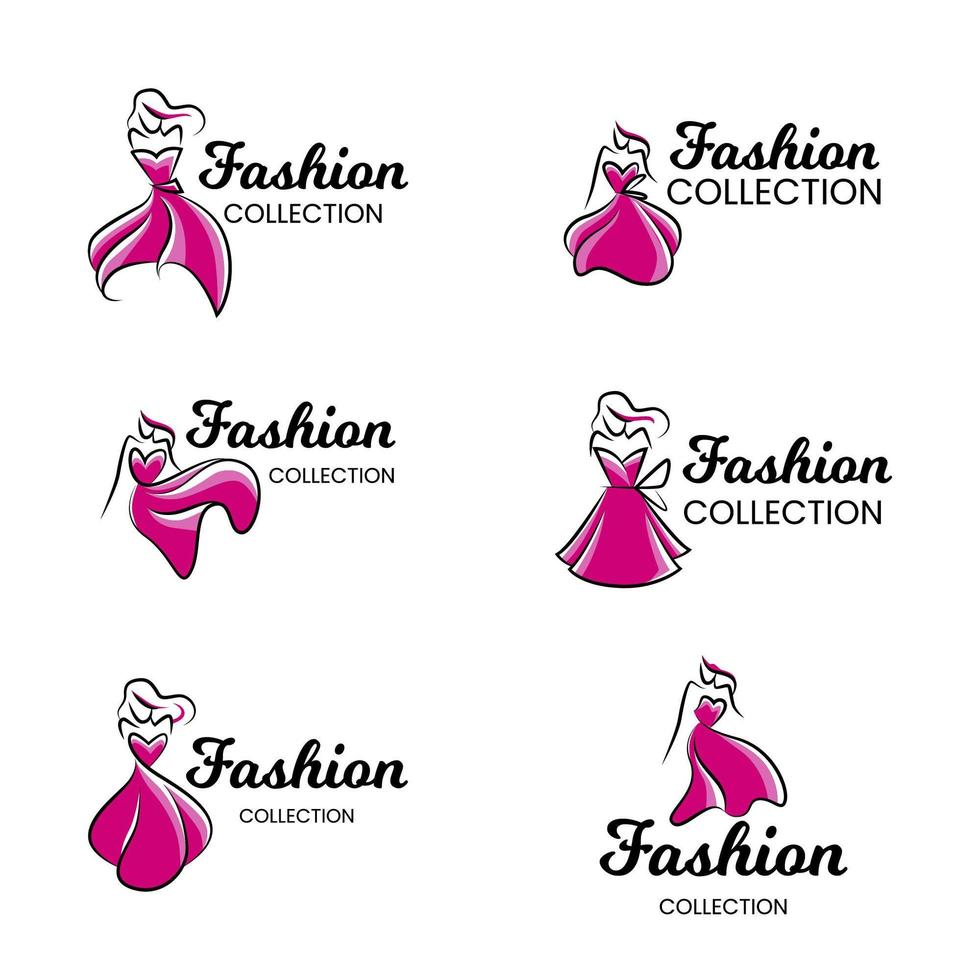 logo della boutique di moda vettore