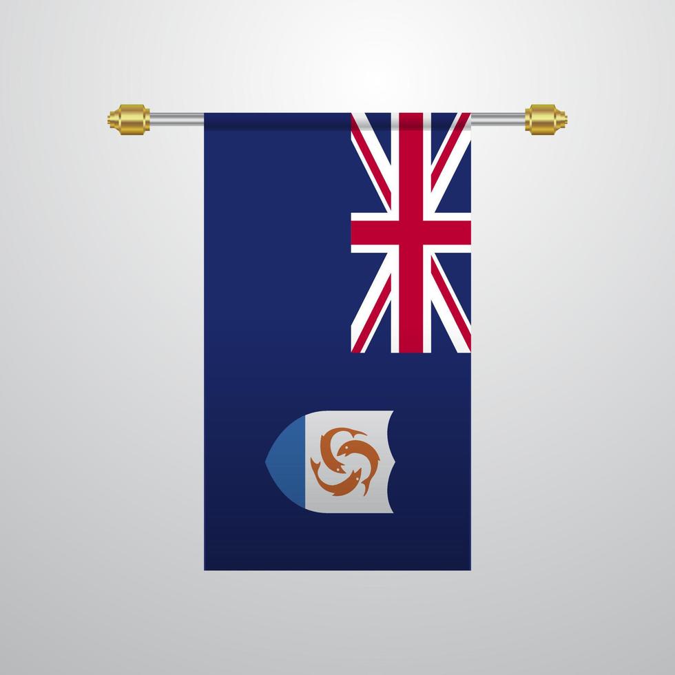 anguilla sospeso bandiera vettore