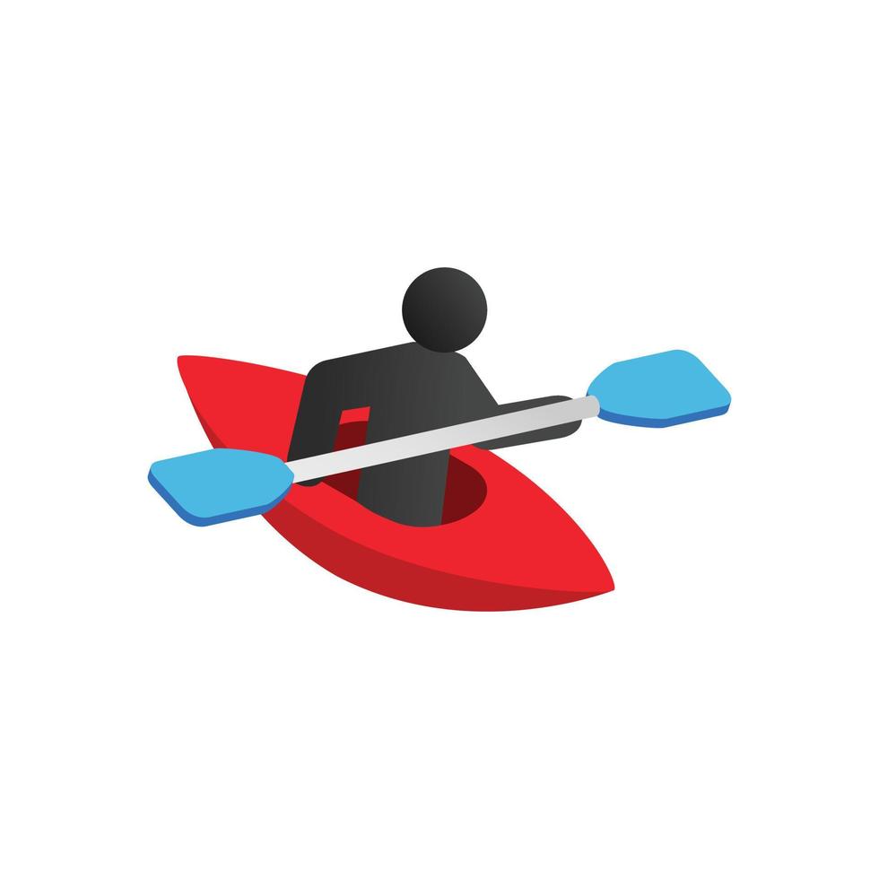 kayak isometrico 3d icona vettore