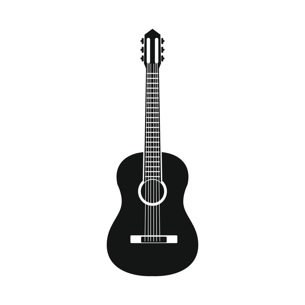 classico chitarra icona, semplice stile vettore