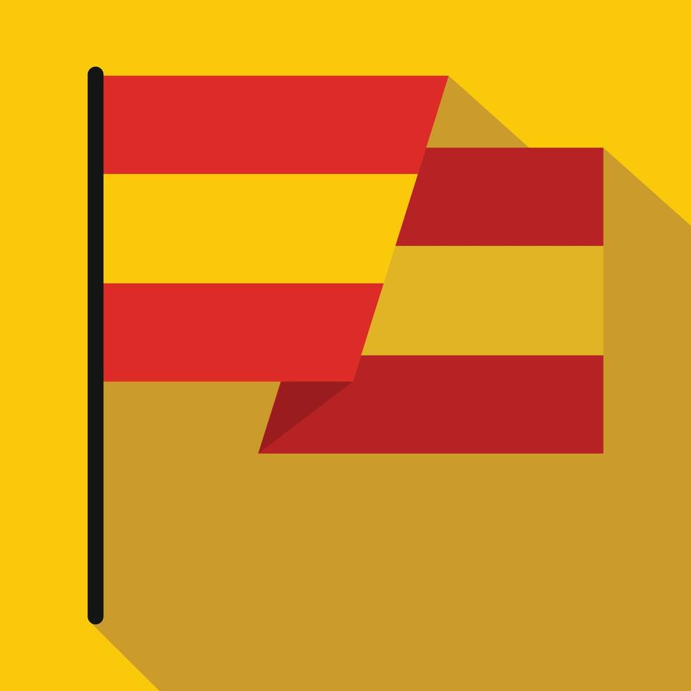 bandiera di Spagna icona, piatto stile vettore