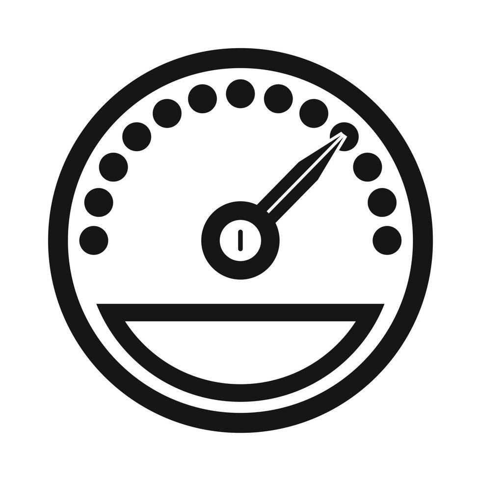 tachimetro icona nel semplice stile vettore