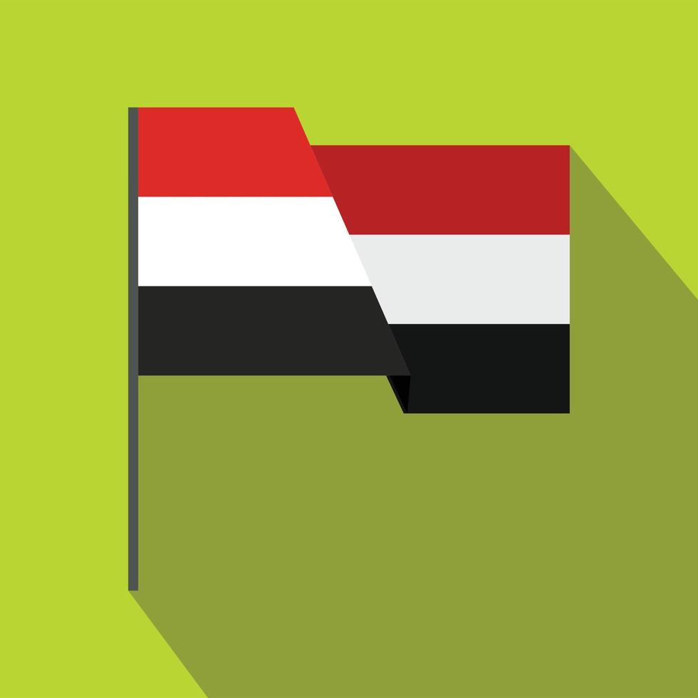bandiera di Egitto icona, piatto stile vettore