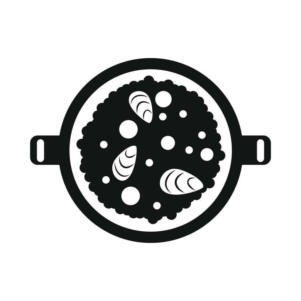 paella icona, semplice stile vettore