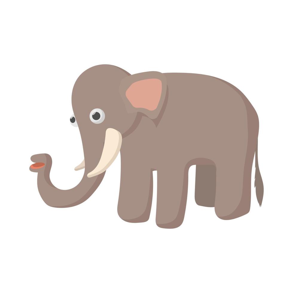 elefante icona, cartone animato stile vettore