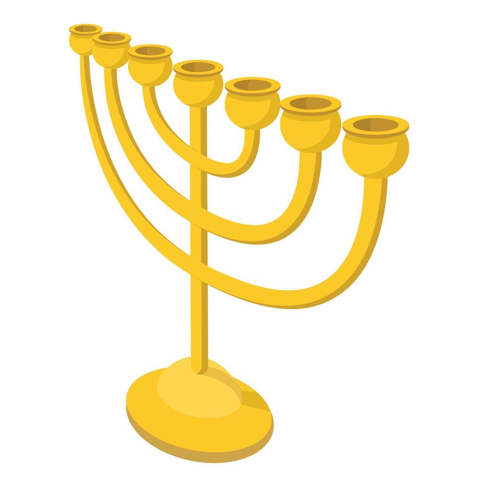 menorah per hanukkah cartone animato vettore